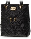 Monnari lakovaná dámská shopper kabelka s kapsami prošívaná velká kabelka přes rameno - černá - 5