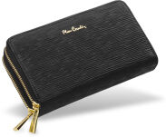 Kožená dámská peněženka psaníčko pierre cardin módní ražení černá - 2