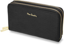 Kožená dámská peněženka psaníčko pierre cardin módní ražení černá - 3