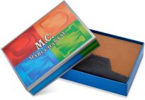 Dvoubarevná pánská peněženka z přírodní kůže - rezavá - 4