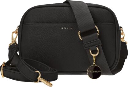 Dámská kabelka Peterson se dvěma crossbody popruhy přes rameno - černá