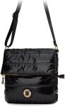 Monnari dámská taška s klopou měkká prošívaná crossbody kabelka - černá - 2