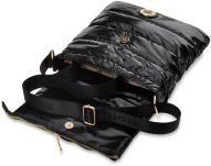 Monnari dámská taška s klopou měkká prošívaná crossbody kabelka - černá - 4