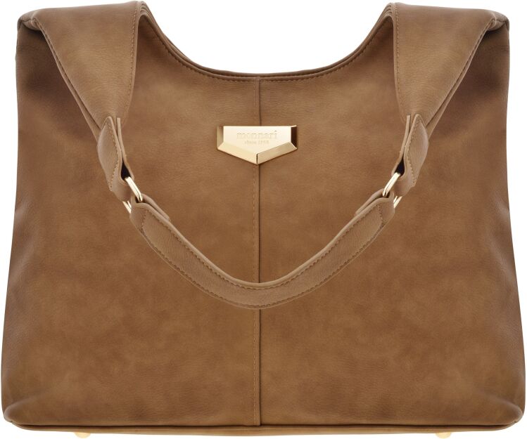 Monnari dámská kabelka typu pytel velká zamszová nubuková shopper taška na rameno - camel