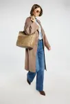 Monnari velká dámská kabelka shopper Monnari lehká na rameno s kapsami a zipem - béžová - 4