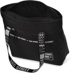 Bag street dámská městská taška sportovní velká taška prostorná shopper taška s popruhy s potiskem - černá - 4