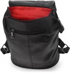 Stylový dámský kožený městský batůžek premium - černý - 3