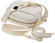 Dámská kabelka Peterson se dvěma crossbody popruhy přes rameno - béžová - 4