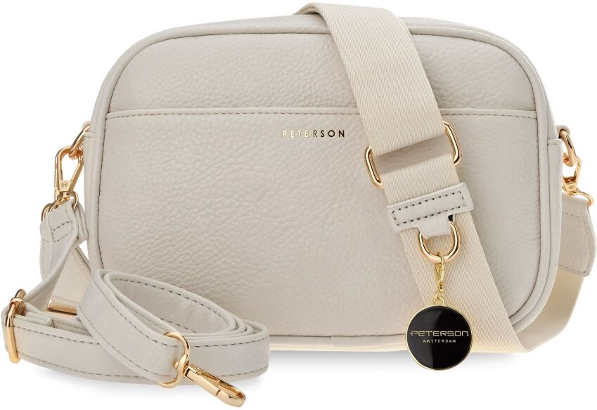 Dámská kabelka Peterson se dvěma crossbody popruhy přes rameno - béžová