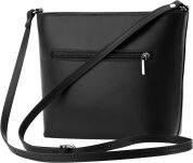 Dámská kožená crossbody kabelka italská 100% přírodní kůže – černá - 3