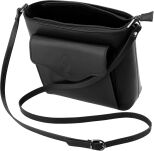 Dámská kožená crossbody kabelka italská 100% přírodní kůže – černá - 4
