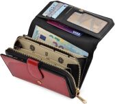 Dámská peněženka s klopou Monnari peněženka na zip a patent lakovaná exkluzivní - červená - 3