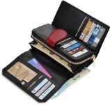 Dámská peněženka s klopou Monnari peněženka na zip a patent lakovaná exkluzivní - červená - 2