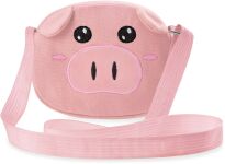 Malá půvabná dívčí kabelka plátěná listonoška ve tvaru prasátka - 8