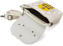 Módní dívčí kabelka listonoška s potiskem sovy žlutá - 5