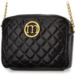 Monnari prošívaná dámská crossbody kabelka na řetízku s logem - černá - 2