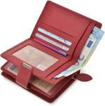 Příruční dámská peněženka s přihrádkami červená - 4