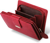 Příruční dámská peněženka s přihrádkami červená - 3