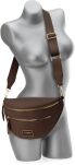 Dámská ledvinka Peterson elegantní crossbody kabelka přes rameno s kapsami - hnědá - 2