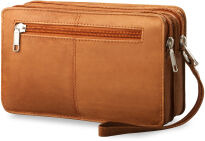 Dvoupřihrádkové pánské kožené etue  hnědá - 3