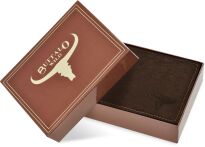 Pánská kožená malá peněženka raw style buffalo wild rfid protection - hnědá - 3