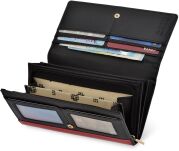 Monnari dámská peněženka se vzorem velká prostorná peněženka s květinami - červená - 3